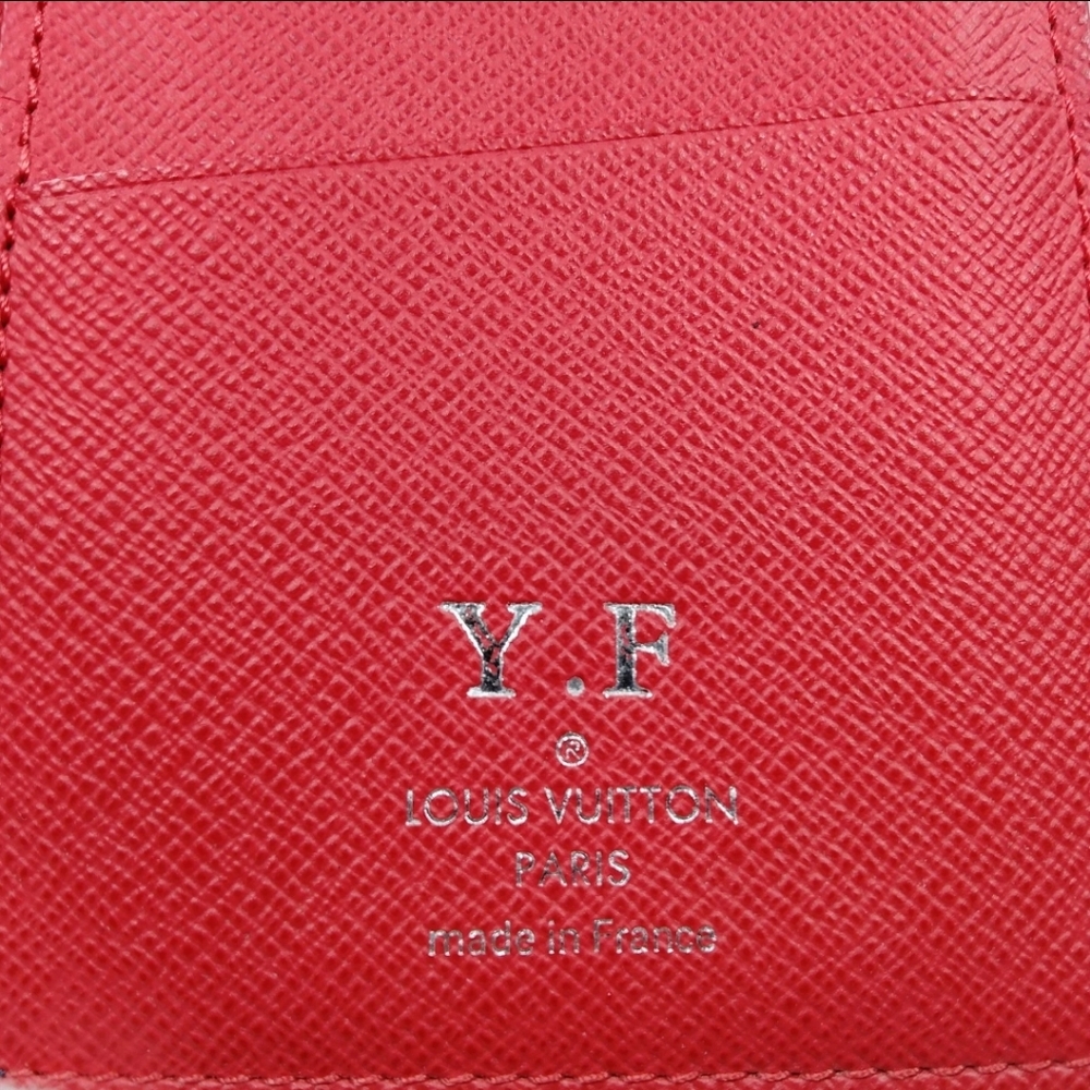 Sale🥳 Louis Vuitton Brazza Taiga Navy Blue and Red Long Wallet - Picture 5 of 10